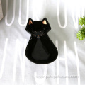 Cat Shaped Pet Feeding Bowl Three Sizes Black